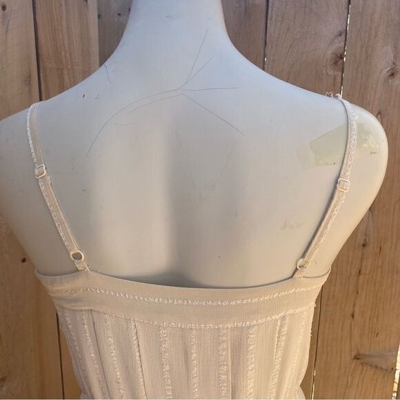 Forever 21 pleated off white/ beige maxi dress size small - Picture 5 of 13